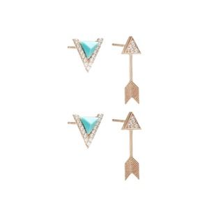 LUCKY BRAND DELICATES Arrow Stud Set Earrings